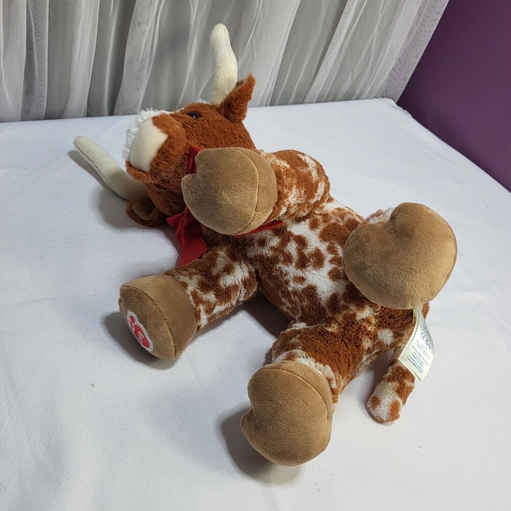 Build A Bear Workshop Longhorn Cow Texas‎ Steer Brown White 2023 Stuffed Plush - Picture 11 of 16